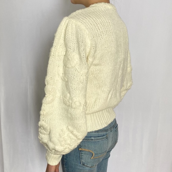 NWT ZARA Ivory Chunky Knit Sweater - Picture 5 of 10